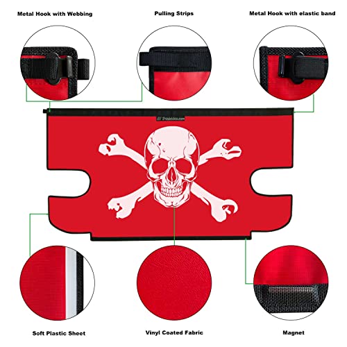 Image of Tonneau Cover for Jeep Wrangler JK Back Trunk Cover, Skull (Red Cargo cov.)
