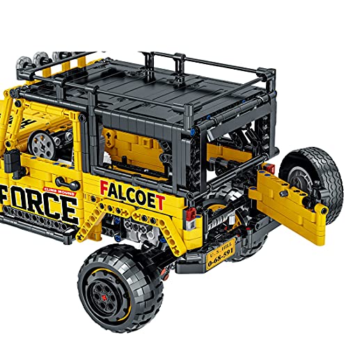 YaYashow Technik offroader, 4x4 Off-Roader SUV Auto Bausteine Bausatz mit Power-Funktion, 1607Pcs Klemmbausteine Bausatz… – Bild 7