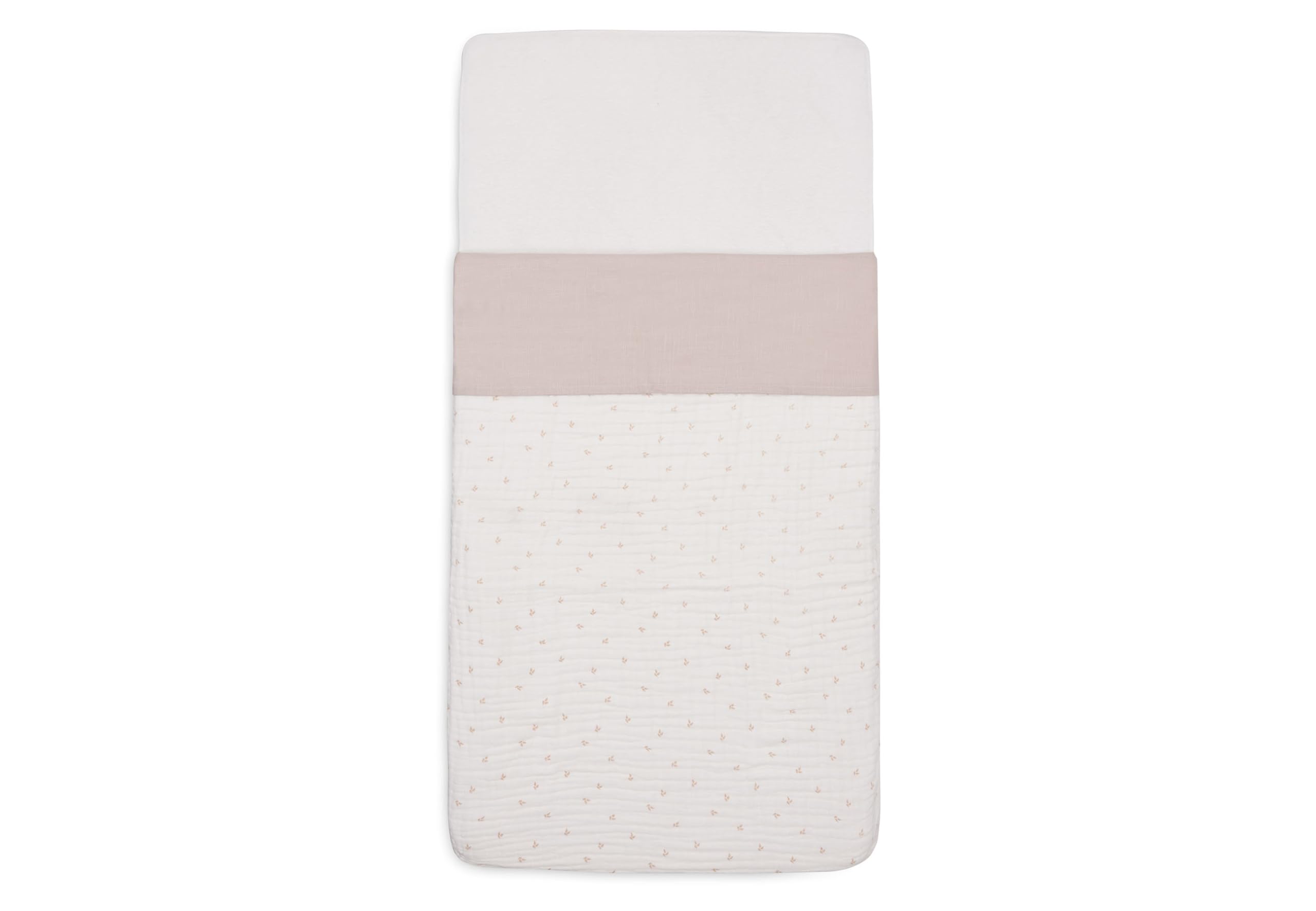Jollein Bed Sheet Cradle - Slub Nougat - 75 x 100 cm - For Baby Cradle - 100% Cotton - Oeko-Tex Certified - Linen Look - Beige