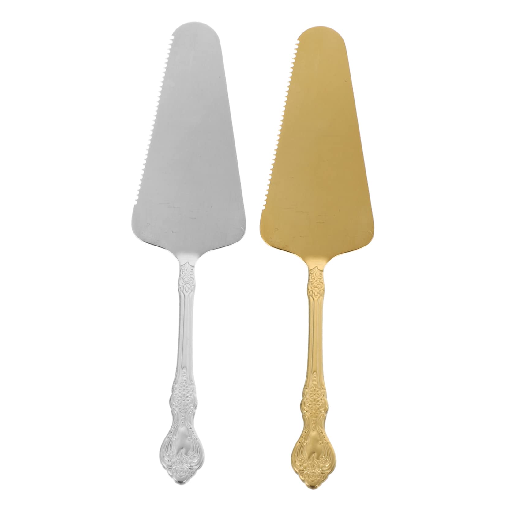 HOLIDYOYO Vintage Style Metal Pizza Shovel Cake Spatula Pie Server Stainless Steel for Baking