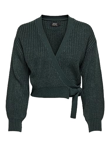 Breda Wrap L S Cardigan Chinois Green