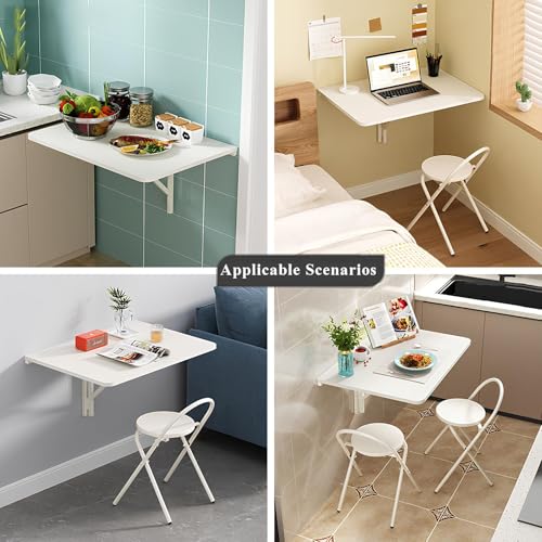 Bureau pliable compact pour petits espaces et table murale de cuisine ou bar