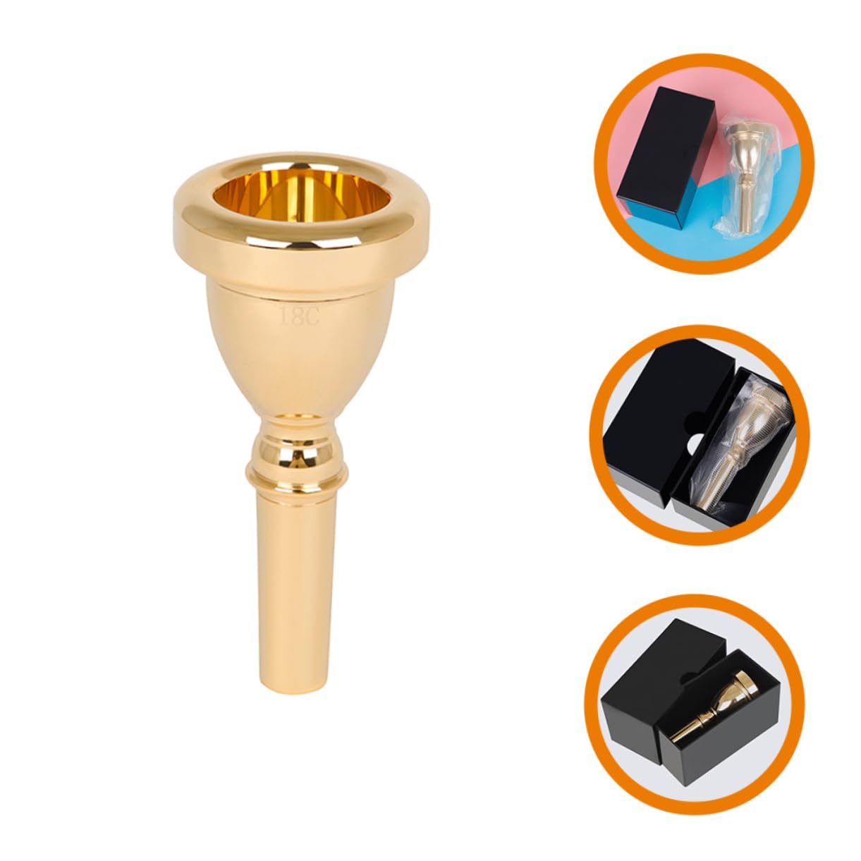 Abaodam Boquilla para Tuba de Latón de 14mm para Principiantes y Músicos Profesionales, Fácil de Quitar Ajuste para Instrumentos de Viento