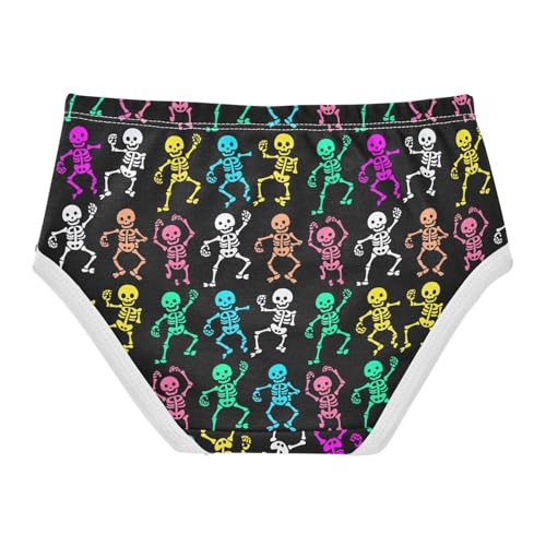 Joisal Funny Cartoon Skeletons Black Girls Underwear Toddlers 2t Cotton Panties Little Girl Stylish Briefs Kids Undies2