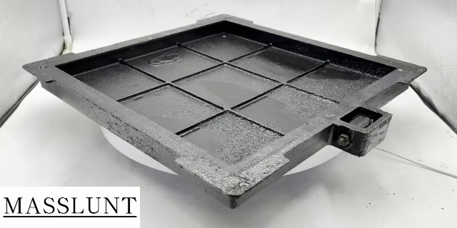 MASSLUNT 16x16 In Cast Iron Manhole Cover and Frame for 15