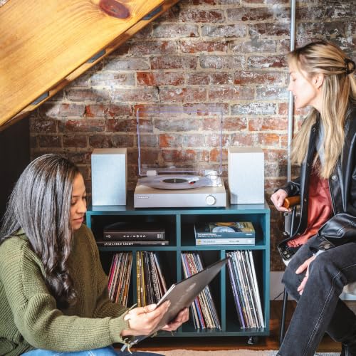 Image of Crosley CR7503A-NA Zane Record Player with Speakers, Natural