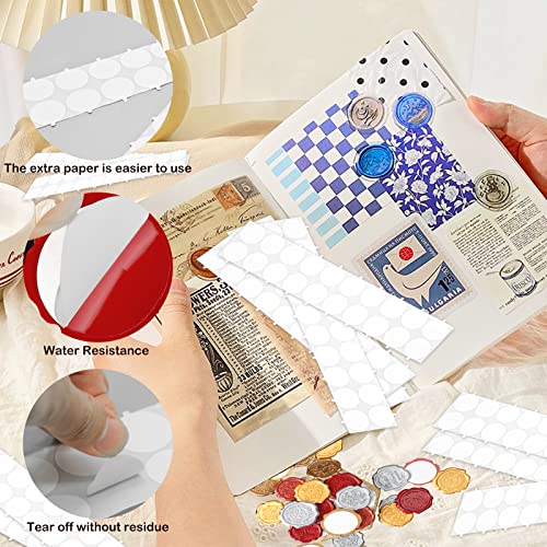 400 Pcs Double Sided Adhesive Dots for Wax Seal Stamp Kit, Removable Sticker Tape Dots Adhesive Wax