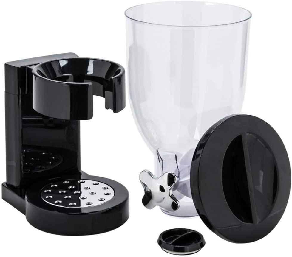 Generico Dispenser Cereali Singolo Dosatore Distributore Erogatore Storage Pasta Caramelle Dolci Frutta Secca con Rotella Contenitore da 3,5 lt e manopola dosatrici Interno