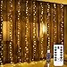 Fulighture Rideau Lumineux,Guirlande LED Rideau et Minuterie par Télécommande,Alimenté USB,8 Modes d'Eclairage Etanche IP67 pour Décoration Noël Mariage Anniversaire Terrasse Chambre
