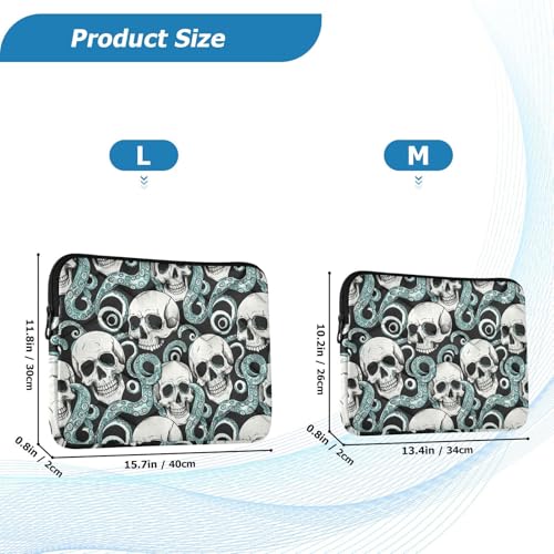 Funda para portátil con diseño calaveras góticas 15-16" miniatura 3