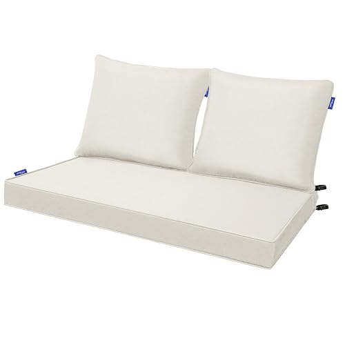 Outdoor Loveseat Cushion Set 44'' x 24'', Outdoor Cushions for