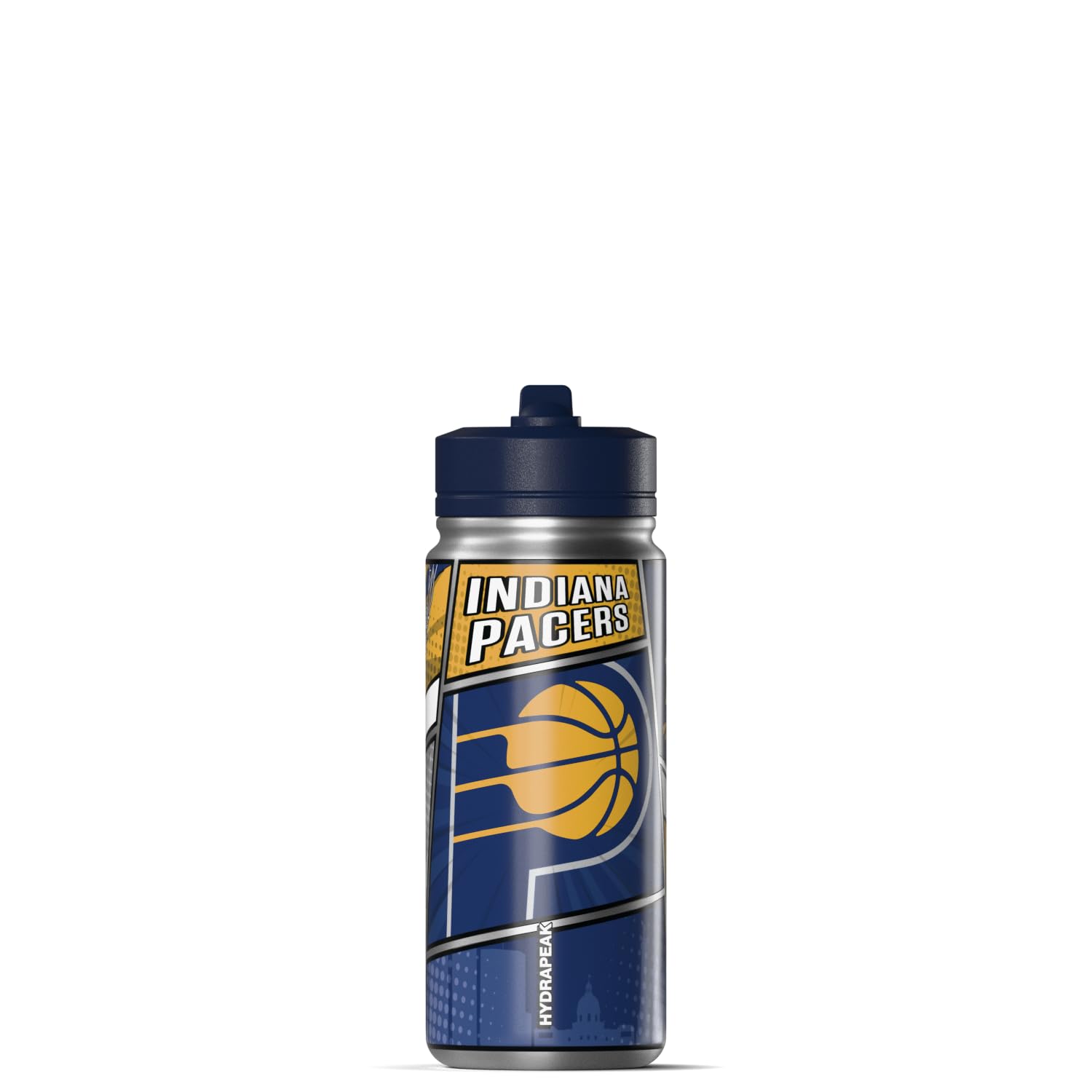 Hydrapeak x NBA Indiana Pacers 20 oz Stainless Steel Water Bottle Officially Licensed Double Wall Insulated Sports Bottle
