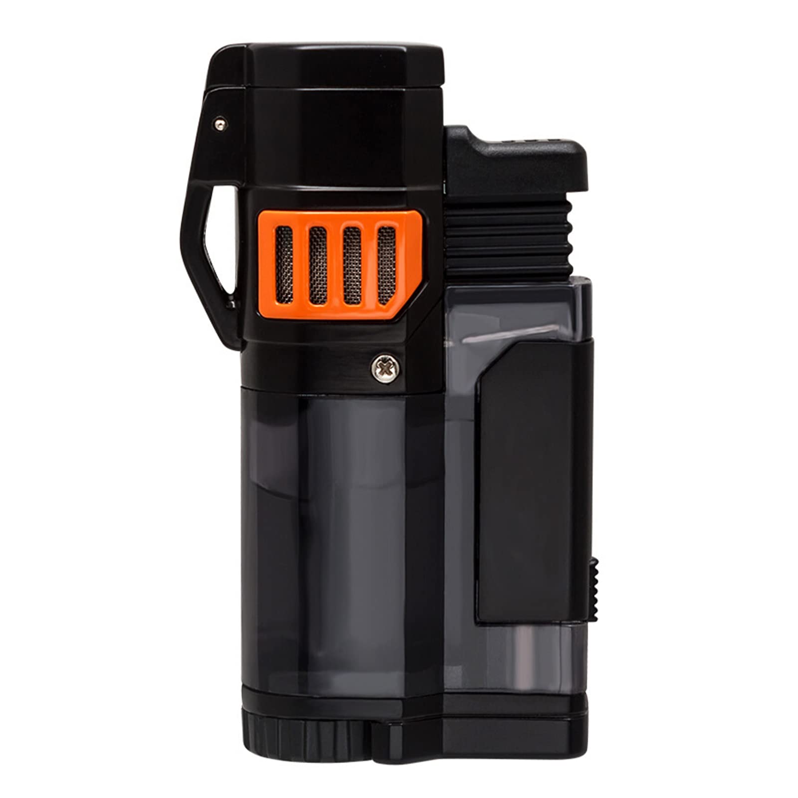 Encendedor de Cigarros de Bolsillo Triple Jet Blue Flame Antorcha Encendedores a Prueba de Viento Butano Recargable Gas Herramientas para Fumar con Perforadora de Metal