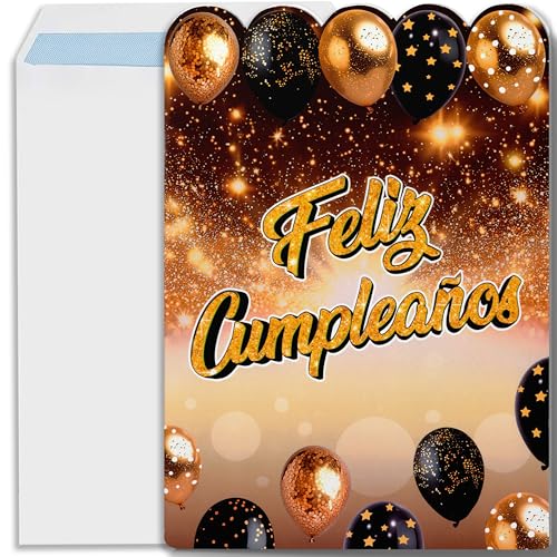 Cheerset Tarjeta Felicitación Cumpleaños 31x22 cm Tarjeta postal Feliz Cumpleaños regalo original de cumpleaños cumple mujer hombre amiga (Cumple)