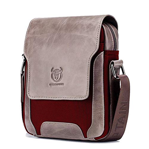 JBAG-one Männer Kurier-Beutel, echter Leder-Schulter-Beutel, Geschäft Umhängetasche Tasche, Mode-Handy-Beutel,B