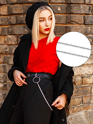 Hicarer 6 Pcs Jeans Chain Belt Waist Pocket Pants Chains Y2k Belt Punk Accessories Body Belly Goth Chain for Women Men4