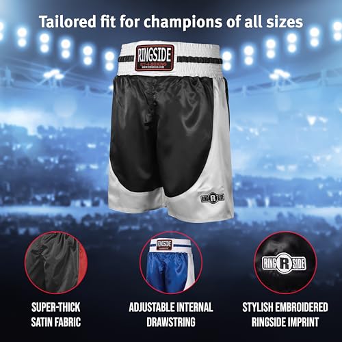 Image of Ringside Pro-Style Boxing Trunks, Satin Shorts for Men and Women, Ideal for Boxing, MMA, Muay Thai