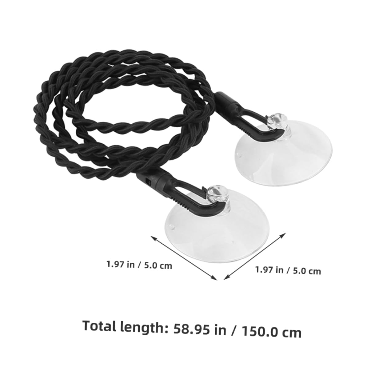 KOMBIUDA Portable Non Slip Drying Clothesline with Hooks and Suction Cup Indoor Outdoor Travel Clothesline for Camping Hiking and Laundry Activities