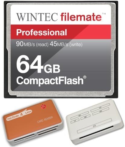 64GB Professional CF Memory Card for Canon XF100 EOS 50D Cameras. Extreme Speed 600X Card with all in one Hot Deals 4 Less Card Reader and Life Time Warranty.
