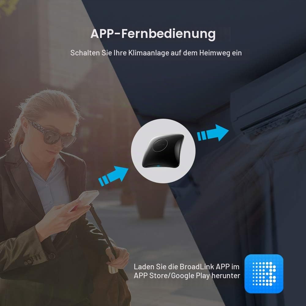 BroadLink RM4 Pro S und Sensorkabelsatz, universeller RF IR-Fernbedienungshub mit USB-Kabel Temperaturfeuchtigkeitsmonitor USB-Kabel, Funktioniert mit Alexa, Google Home, IFTTT
