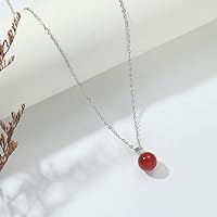 Vista 27 de Natural Jade Necklace for Women Sterling Silver Adjustable Handmade Green Jade Pendant Necklaces Healing Crystal Necklace Good Luck Gift for Her