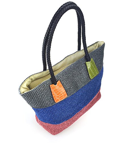 Bolso Tote de tejido sintético con patrón de cocodrilo miniatura 7