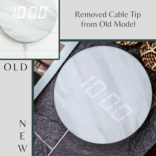 Leafre LFWC-2401 Minimalist Led Digital Wall Clock – Usb Powered | Marble Style thumb #4