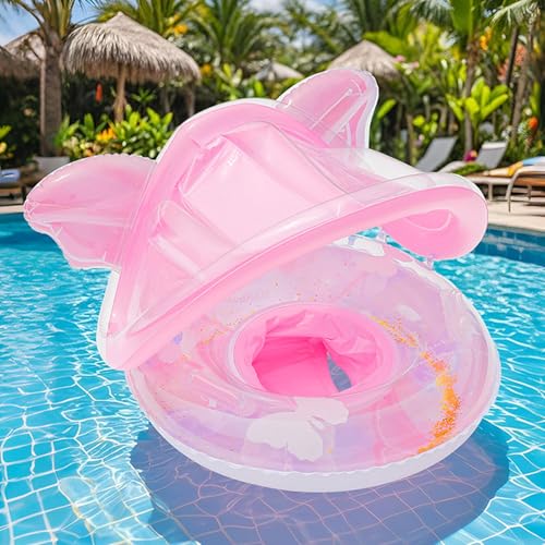 Flotador de piscina de verano con toldo de mariposa para días de playa 3