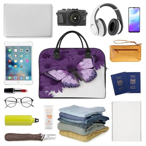 Maletín morado para portátil unisex ligero y casual miniatura 5