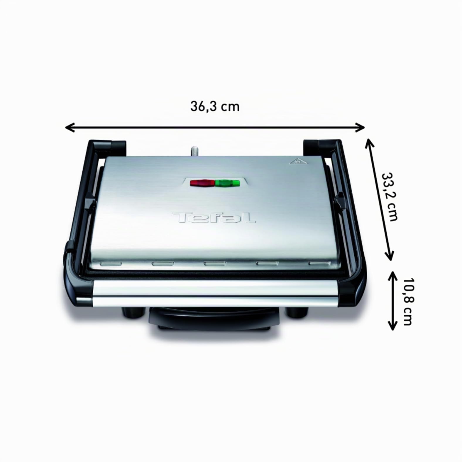 Tefal GC241D12 Grill carne e panini multifunzione, 2000 Watt da riporre in verticale, Nero/Argento
