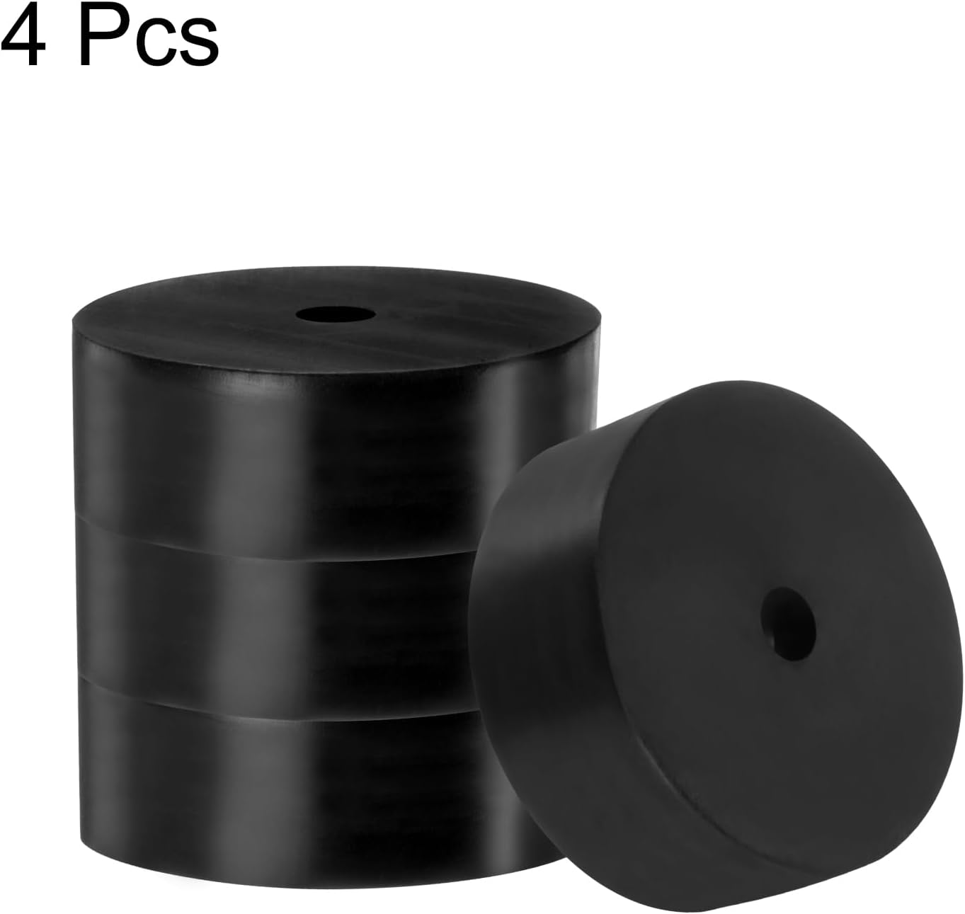 uxcell 4pcs Rubber Spacers 80mm OD x 12mm ID x 30mm Height Round Anti Vibration Spacer Rubber Bushing Grommets Thick Rubber Washers for Home Car Accessories