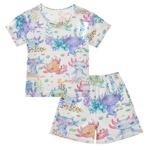 Pajama Sets Short Sleeve Soft Cotton Summer Sleepwear 2 Piece PJS Size 5-14T