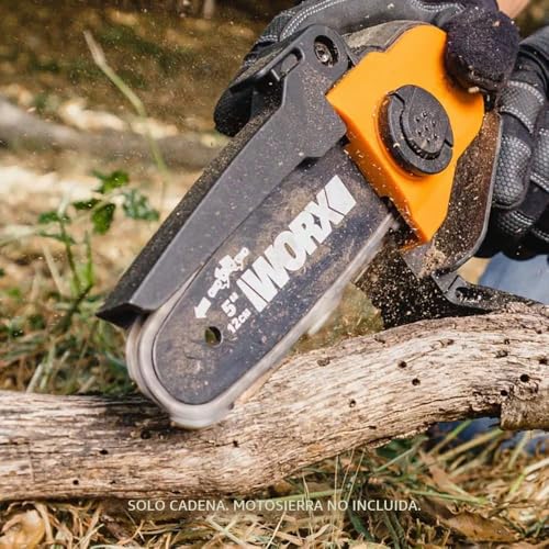 Miniatura 4 de Worx Wa0142 Cadena De Repuesto Para Motosierra Wg324e Y Wg324e.9, Espada 12cm, 28 Eslabones, Paso 7,6mm, Grosor 1,1mm, Sustitución Rápida
