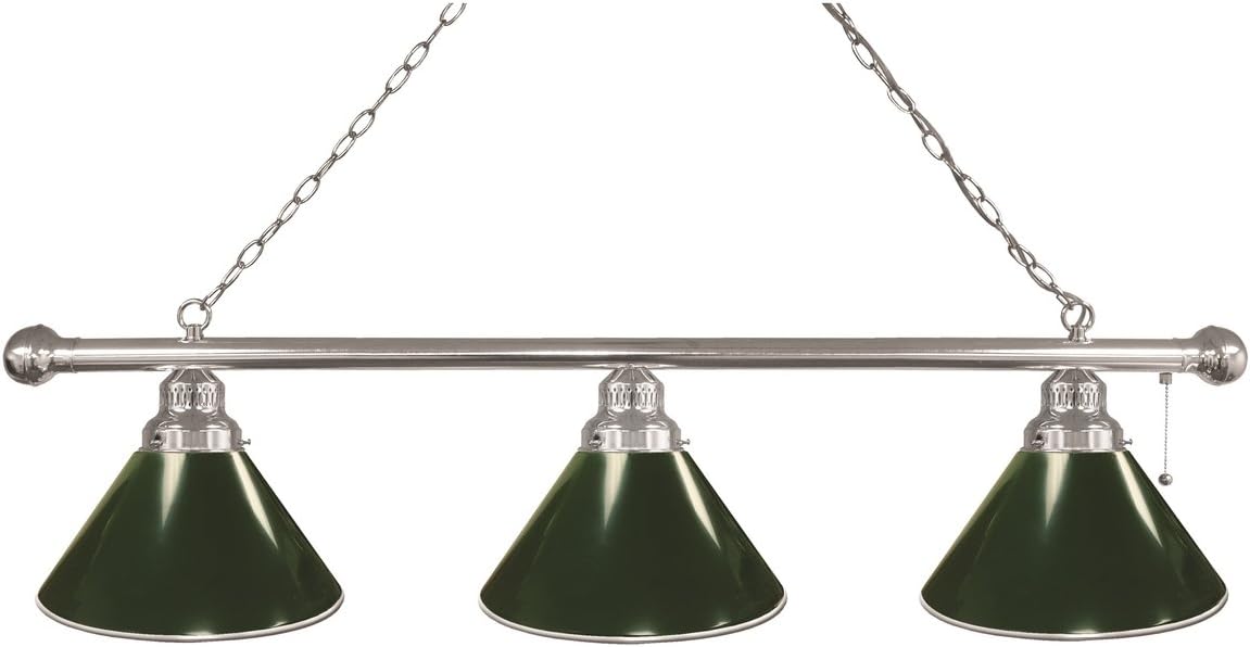 Holland Bar Stool Green 3 Shade Billiard Light by The Co.