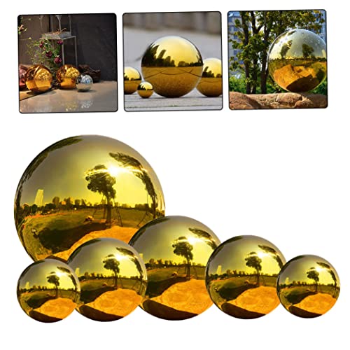 Bola de mirada de acero inoxidable: set de 6 adornos de espejo para el jardín 3