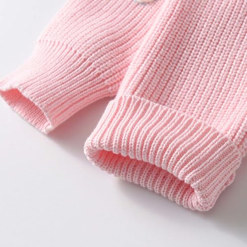 Pull brodé main pour bébé en tricot doux et chaud avec nœud élégant - 2