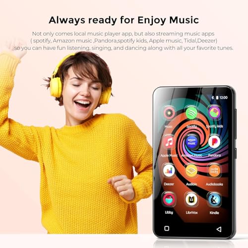 Image of INNIOASIS MP3 Music Player with Bluetooth and WiFi, 160GB Music Player Pocket with Spotify,Pandora,Amazon Music,4 inch Touch Screen Android MP4 MP3 Player for Kid Black