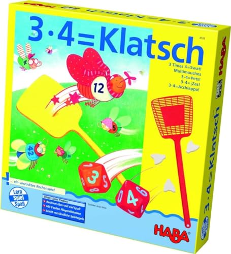 HABA 4538 – 3X4=Klatsch, lustiges Lernspiel für 2-6 Spieler ab 8 Jahren, Konzentrationsspiel zum spielerischen Trainieren des kleinen Einmaleins - 11