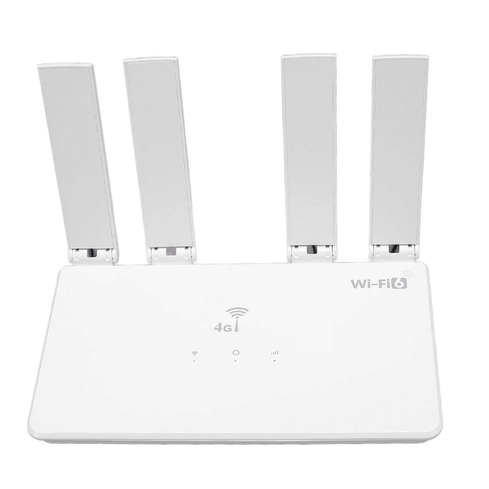 Bewinner Router 4G LTE Bez Odblokowania, z Gniazdem Karty SIM, 4 Antenami o Dużym Wzmocnieniu, Pobieraniem 150 Mb/s, Zasięgiem 200 M dla 10–20 urządzeń, Pasmami Europy i Azji, ładowaniem Typu C