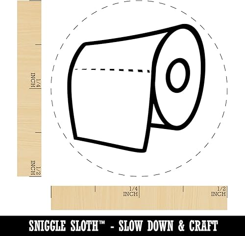 Miniatura 2 de Papel higiénico Doodle sello de goma autoentintado para estampado de tinta, planificador de manualidades, mini de 12 pulgada, tinta UV