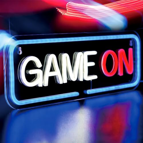 Image of LED Game Sign Game Zone Neon Signs Gaming Room Wall Art Decor Man Cave Lights Signs Gamer Home Bedroom Decoration USB Powered Brightness Adjustable