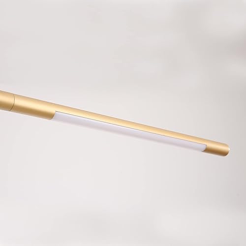 Kinglong Candelabro LED de tubo emisor de luz de 11.8 pulgadas, lámparas de repuesto acrílicas, 4000 K, modernas, accesorios dorados, equipo de
