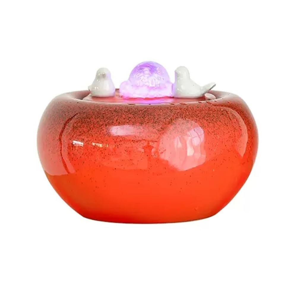 Fontaine à eau de table rouge pour créer un coin détente salon