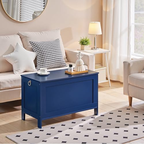 image for HOOBRO Toy Box, Retro Wooden Look Storage Chest with Safety Hinge, Ent