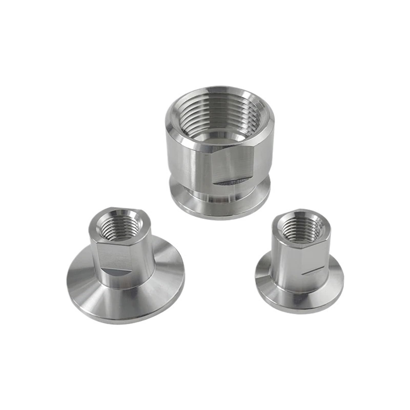 AARTERZZA 1pc KF16 Vacuum Flange to 1/4" NPT Female Thread Stainless Steel Flange Pipe Fitting