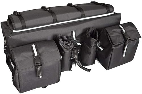 UNISTRENGH Bolsa de carga para cuatrimotos, bolsa de engranajes 600D, impermeable, Oxford con rayas reflectantes en la parte superior, elástica,