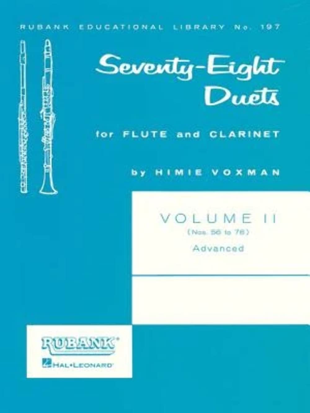 Seventy-Eight (78) Duets For Flute And Clarinet Vol2 56-78 Advanced