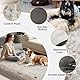 BingoPaw Hundebett Grosse Hunde waschbar: Hundekissen flauschig Plüsch Hundematte für große mittelgroße Hunde, Hundematratze wasserdicht abnehmbar rutschfest, Beige, L 90x60x10 cm
