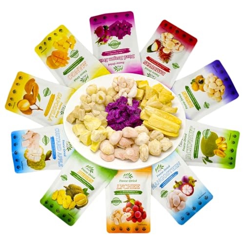 Image of CHAVI Freeze Dried Exotic Tropical Fruits | Pack of 10 | Gift Box - No Added Sugars or Preservatives - Non-GMO, Vegan, Gluten-Free | 180 g | 6.4 oz