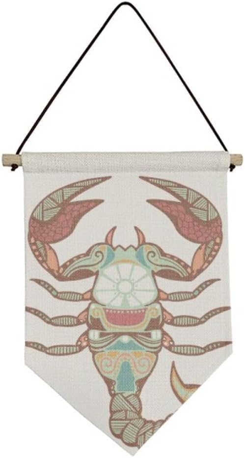 Scorpio Constellation Zodiac Symbol Canvas Flag Hanging Wall Art Decor Banner